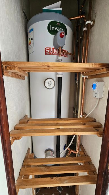 Hot water cylinders project from the Neale Plumbing and Heating portfolio